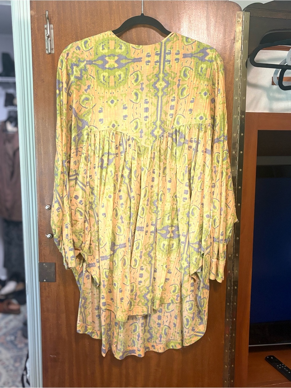 Boho Tiered Tunic in Yellow Multi